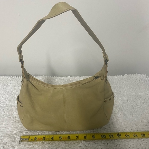 Wilson’s Leather Shoulder Bag, Buttery Tan with Gold Studs - Picture 2 of 9